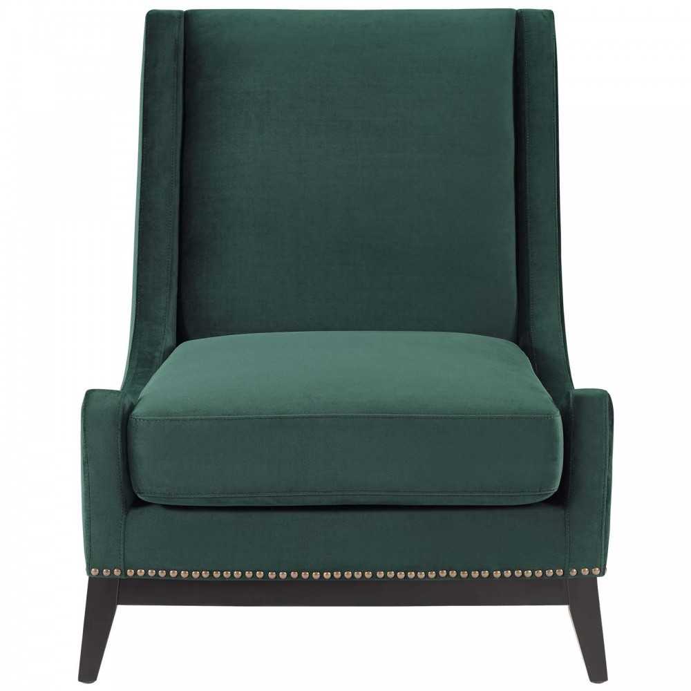 Confident Lounge Chair Upholstered Performance Velvet Set of 2, Green