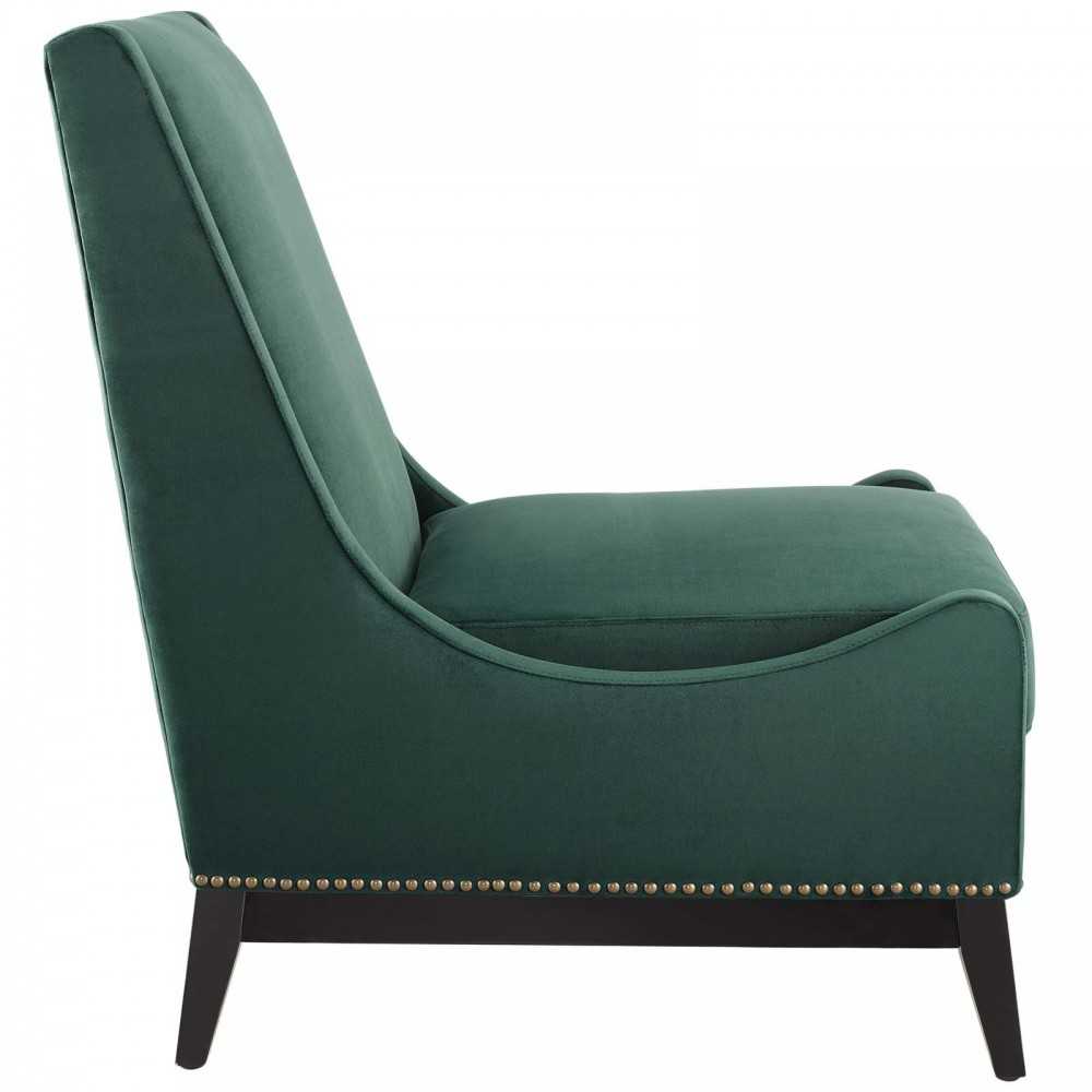 Confident Lounge Chair Upholstered Performance Velvet Set of 2, Green
