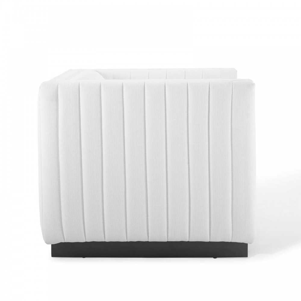 Conjure Tufted Upholstered Fabric Armchair, White