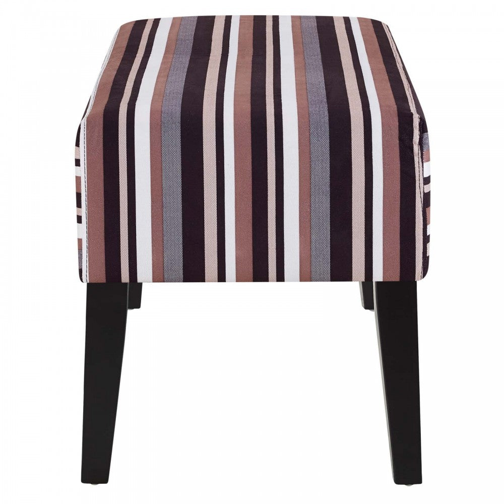 Connect Upholstered Fabric Bench, Stripe