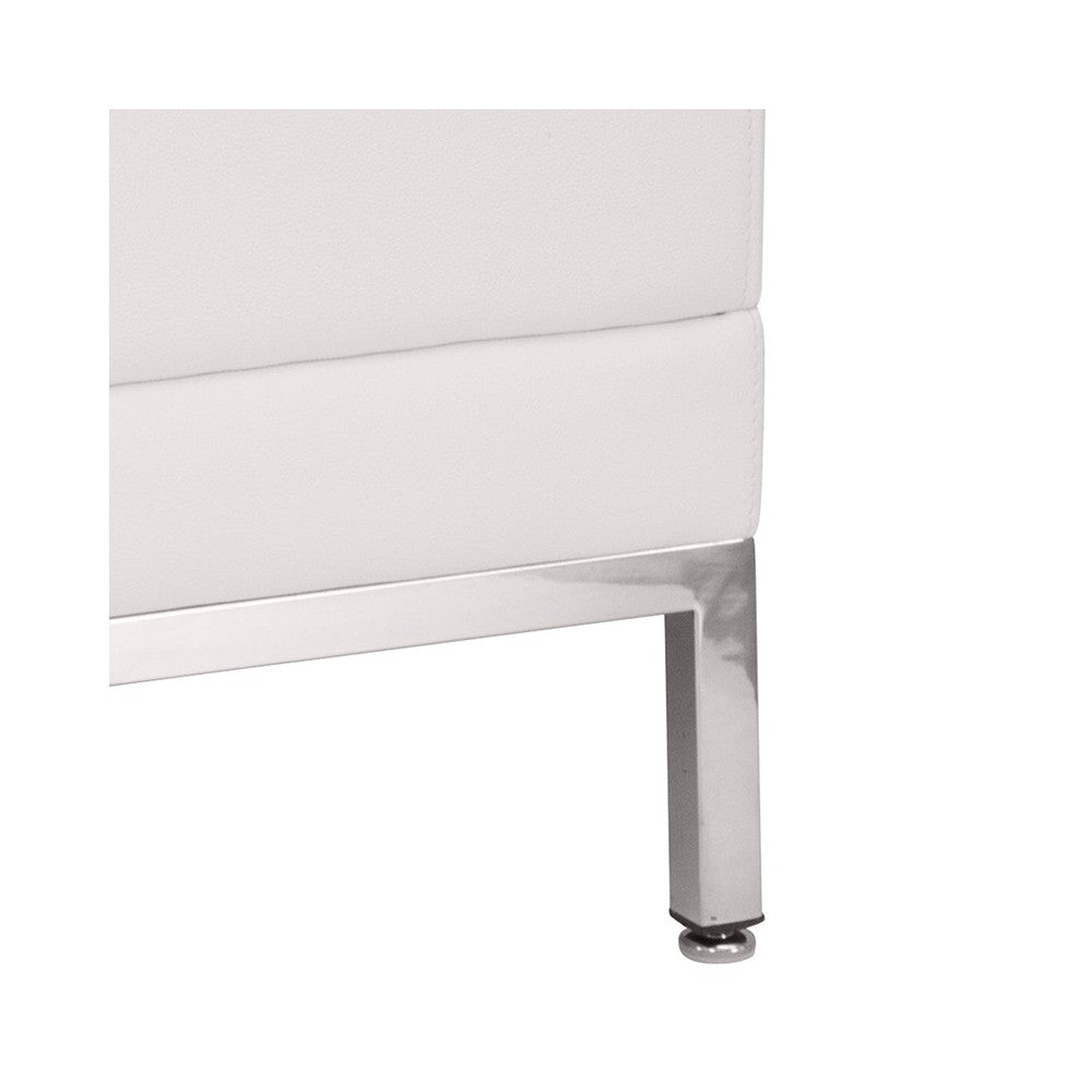 Contemporary Melrose White LeatherSoft Middle Chair