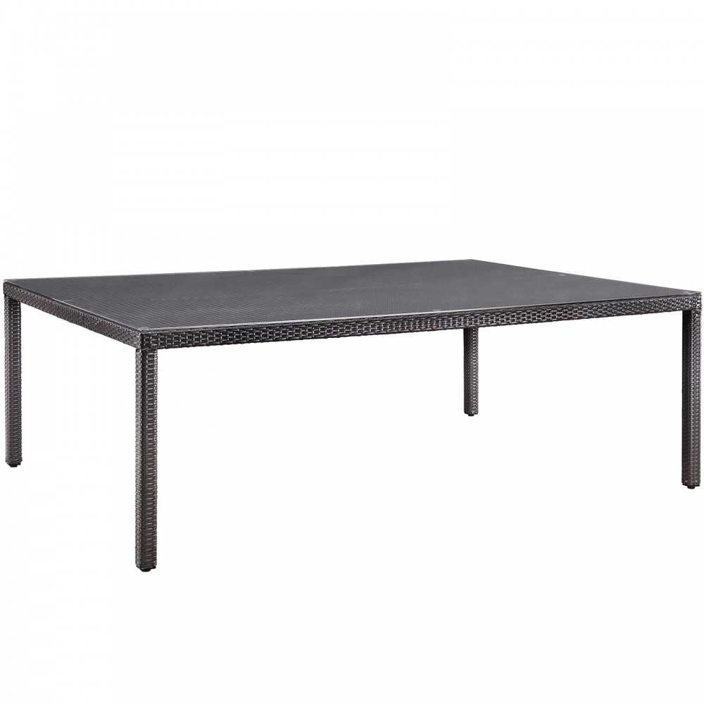 Convene 11 Piece Outdoor Patio Dining Set, Espresso Orange, EEI-2240-EXP-ORA-SET