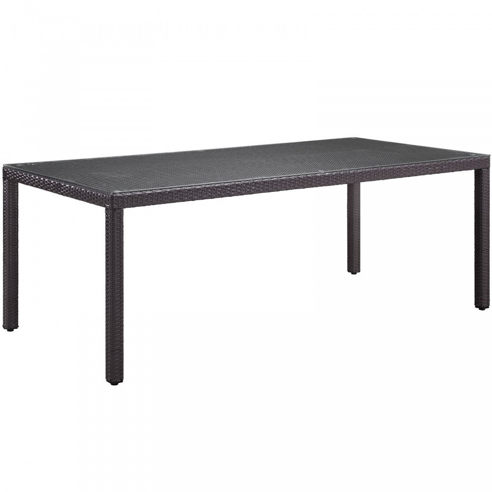 Convene 9 Piece Outdoor Patio Dining Set, Espresso White