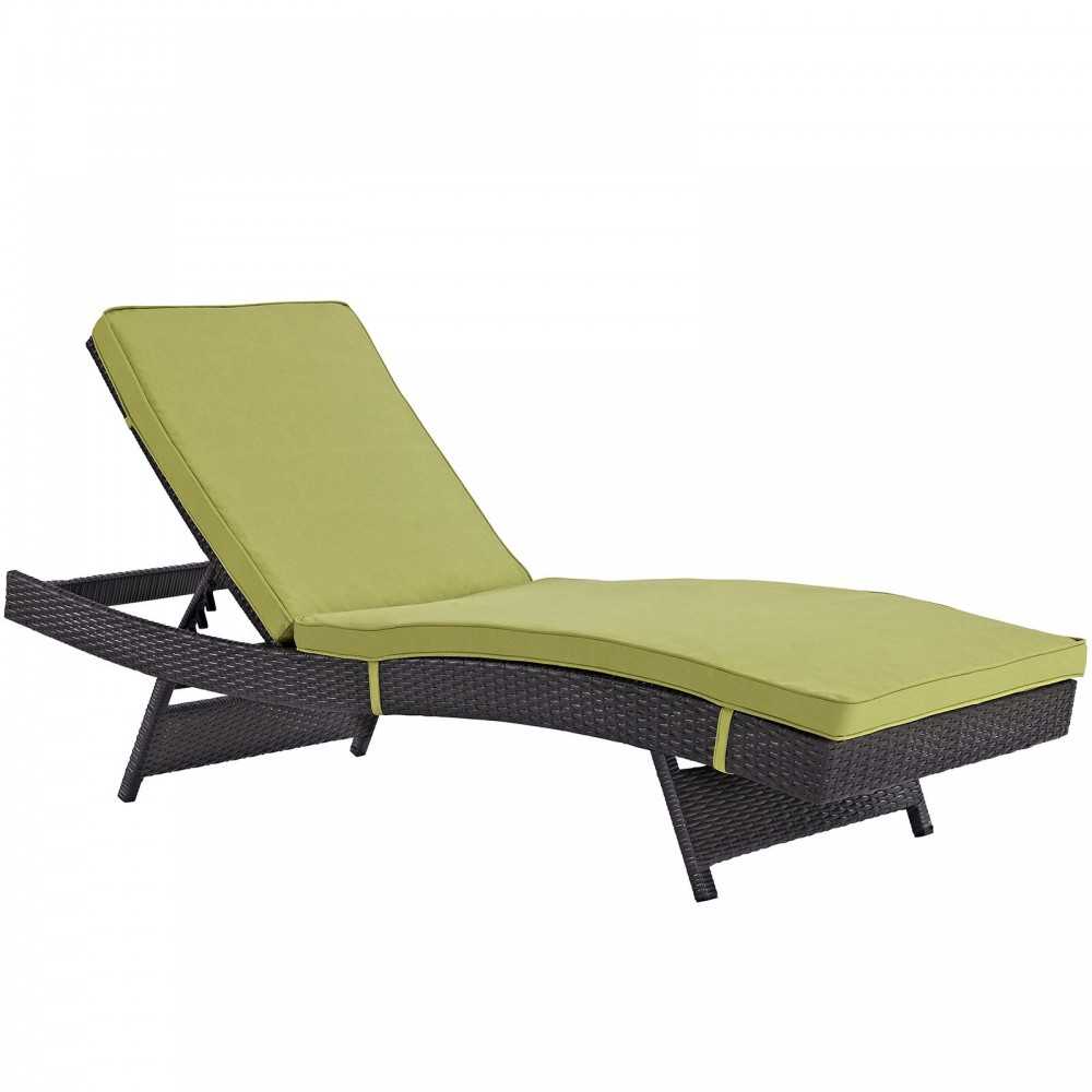 Convene Chaise Outdoor Patio Set of 4, Espresso Peridot
