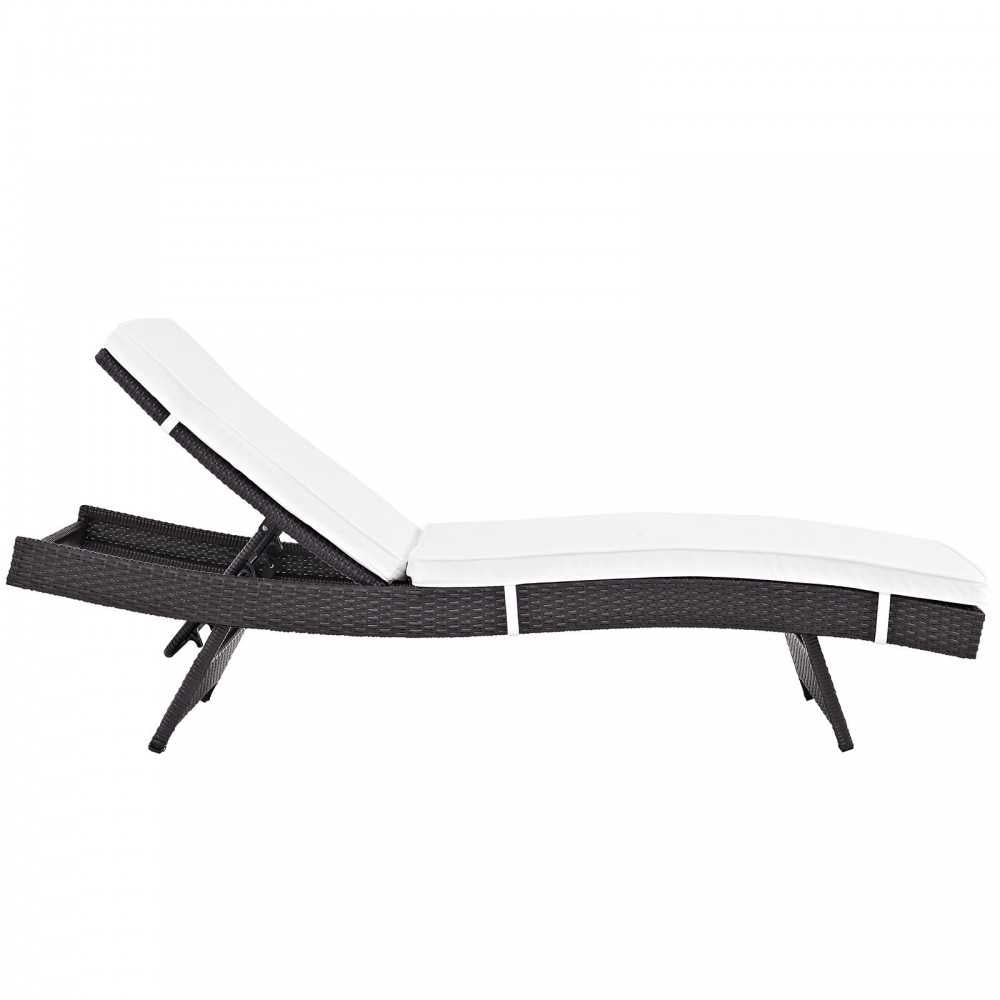 Convene Chaise Outdoor Patio Set of 4, Espresso White