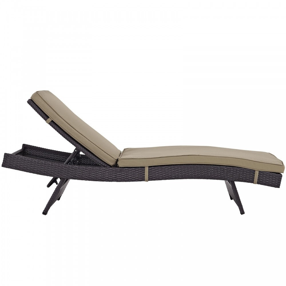 Convene Chaise Outdoor Patio Set of 4, Espresso Mocha