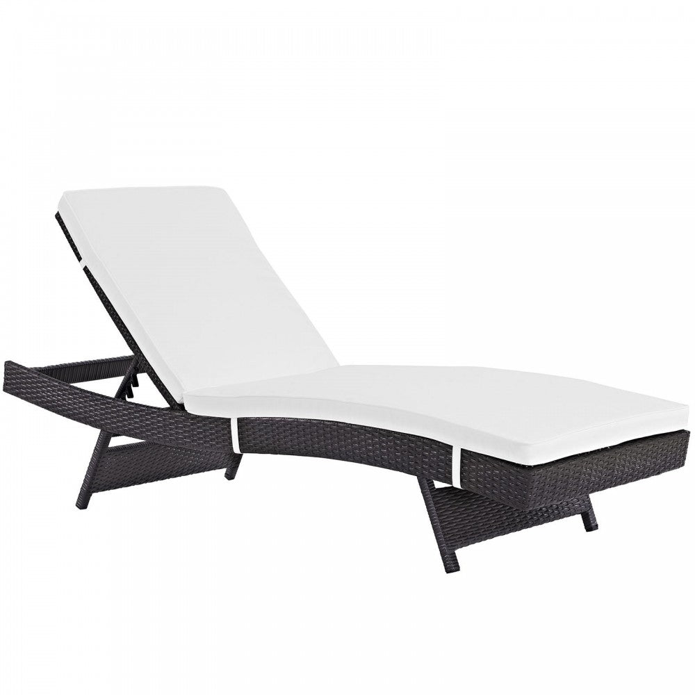 Convene Chaise Outdoor Patio Set of 6, Espresso White