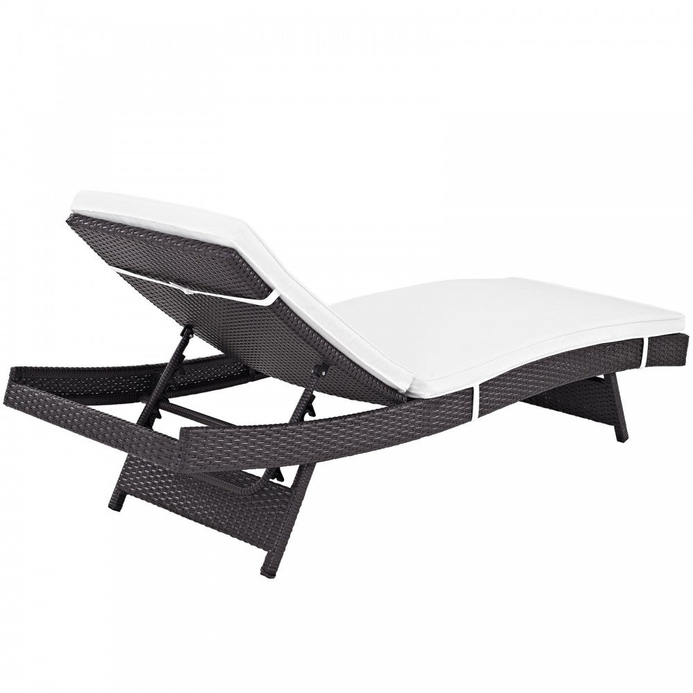 Convene Chaise Outdoor Patio Set of 6, Espresso White