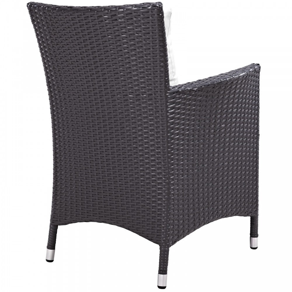 Convene Dining Outdoor Patio Armchair, Espresso White