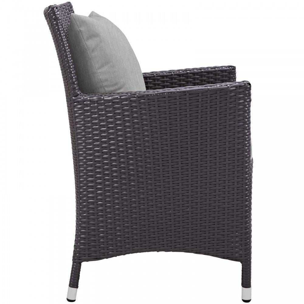 Convene Dining Outdoor Patio Armchair, Espresso Gray