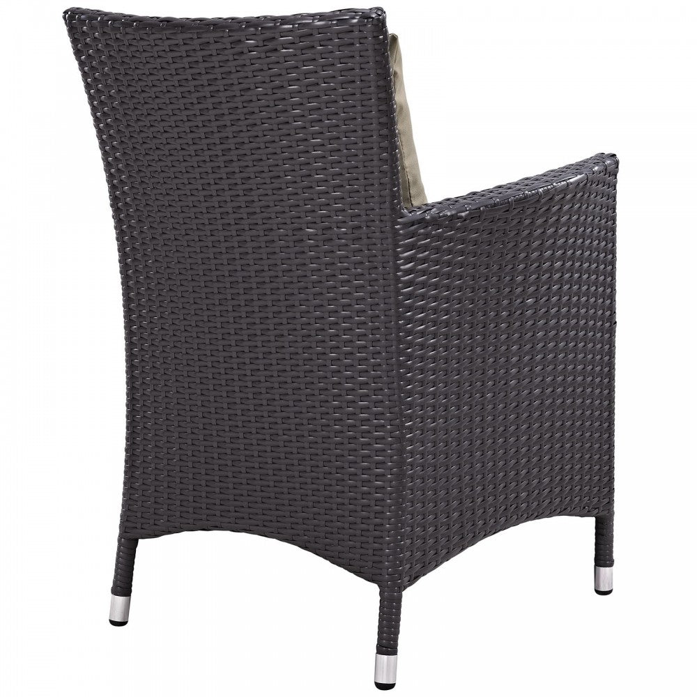 Convene Dining Outdoor Patio Armchair, Espresso Mocha