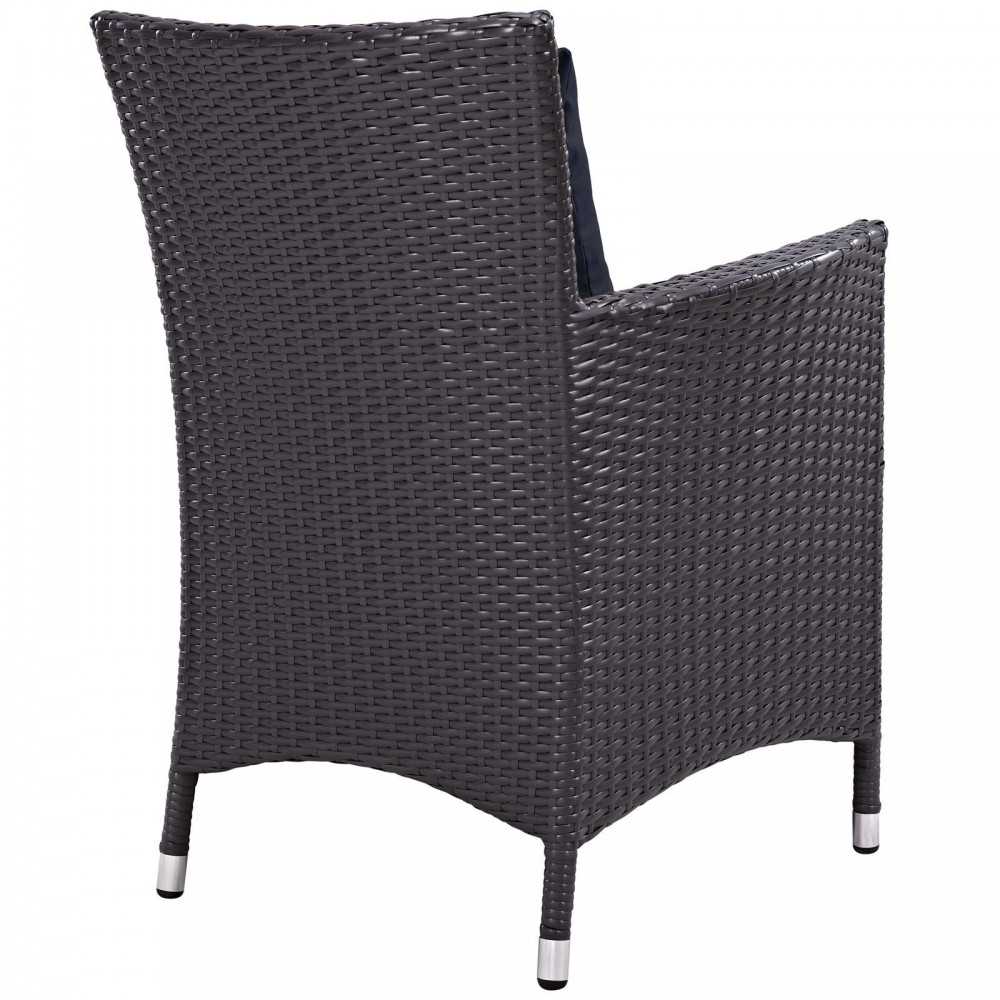 Convene Dining Outdoor Patio Armchair, Espresso Navy