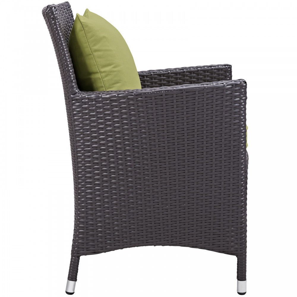 Convene Dining Outdoor Patio Armchair, Espresso Peridot