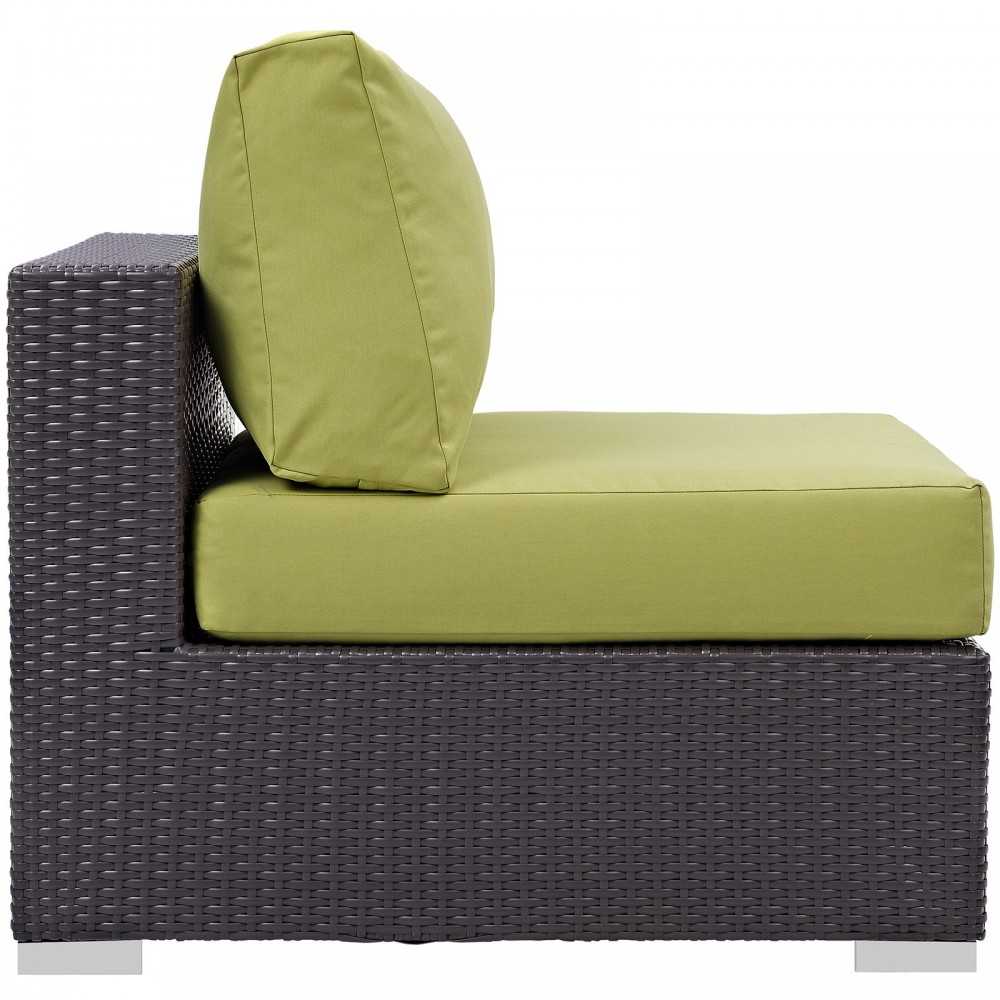 Convene Outdoor Patio Armless, Espresso Peridot