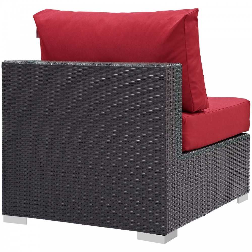 Convene Outdoor Patio Armless, Espresso Red