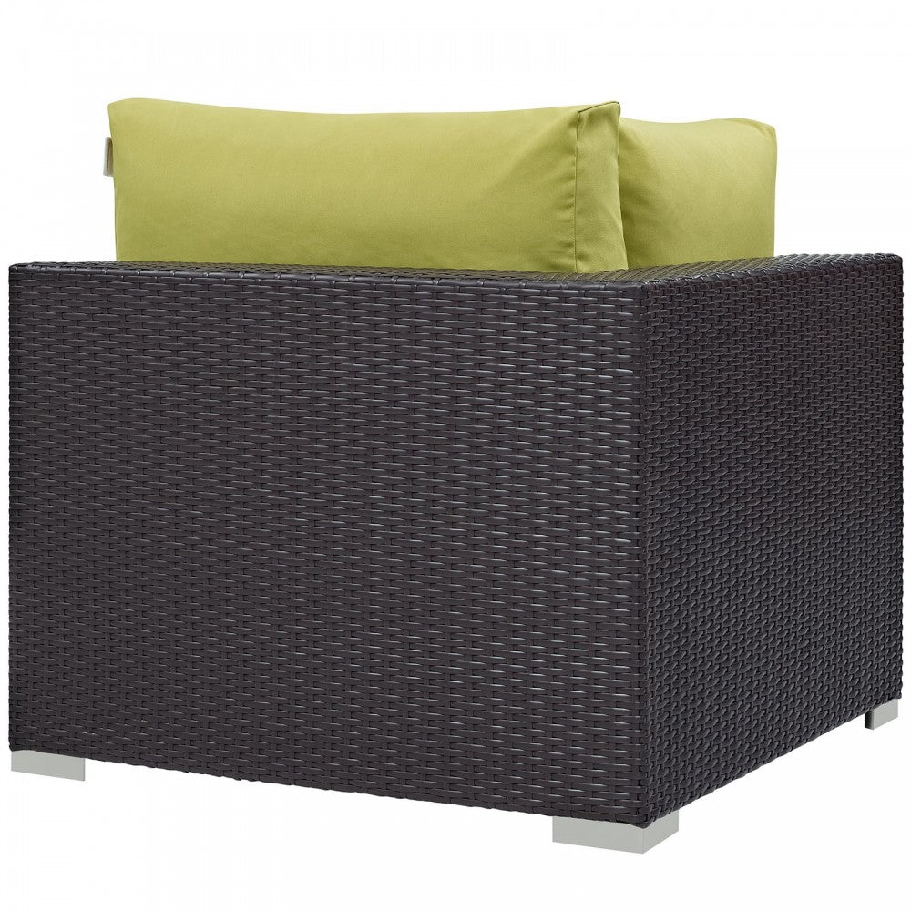 Convene Outdoor Patio Corner, Espresso Peridot