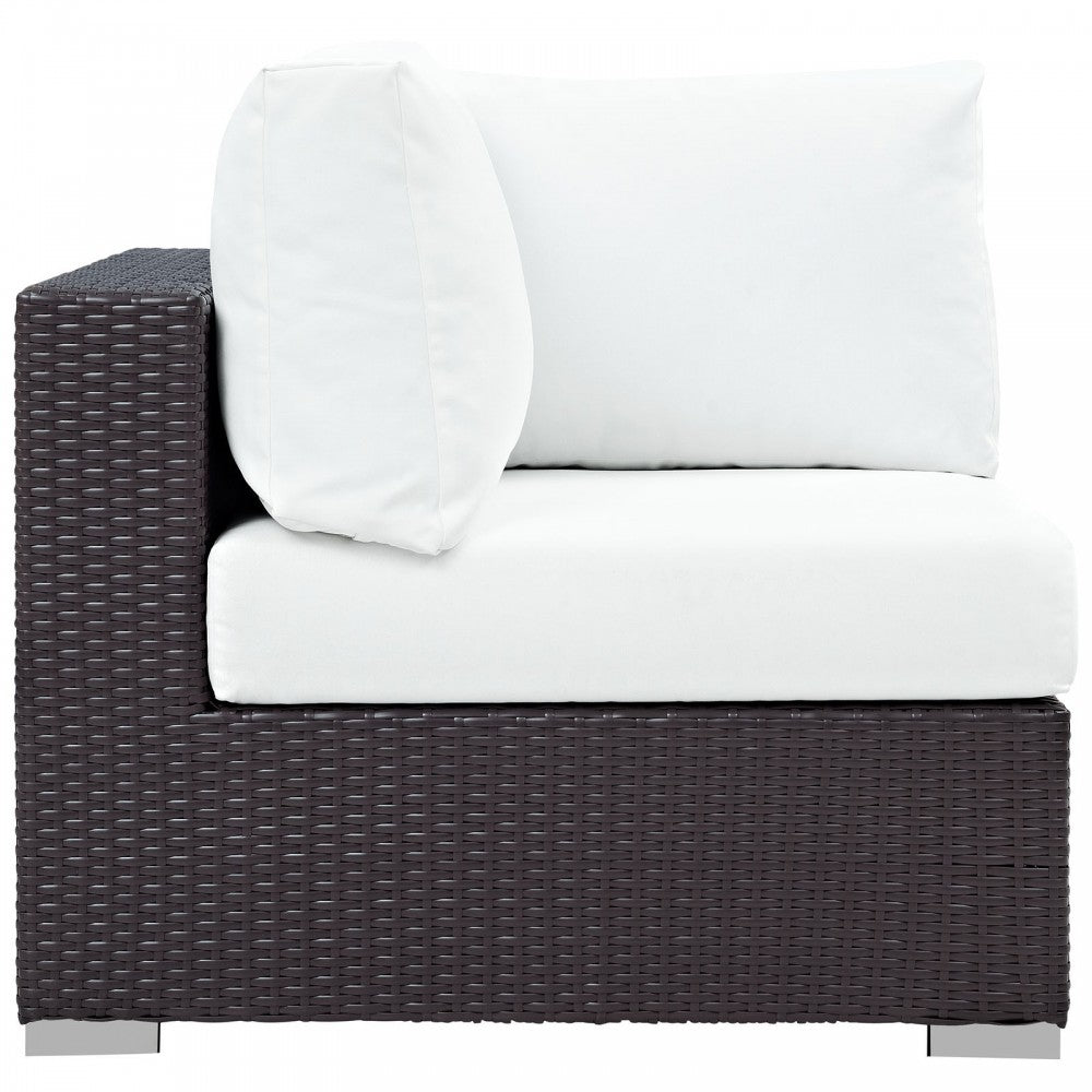 Convene Outdoor Patio Corner, Espresso White