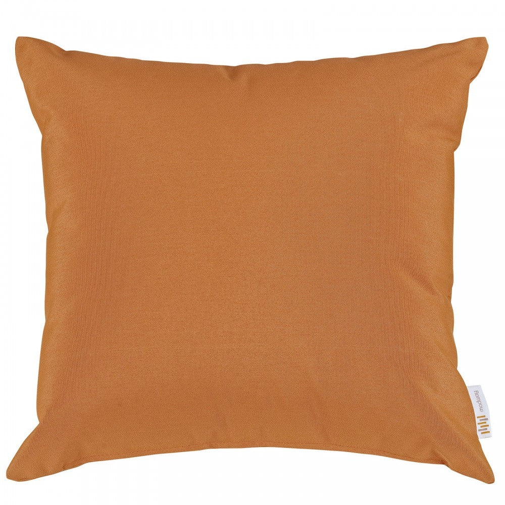 Convene Two Piece Outdoor Patio Pillow Set, Orange