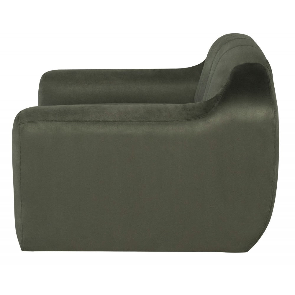 Coraline Sage Microsuede Fabric Single Seat Sofa