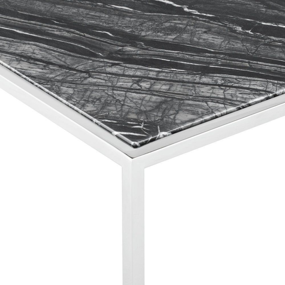 Corbett Black Wood Vein Stone Coffee Table, HGNA533