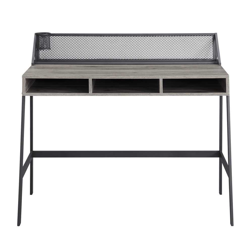 Corbin 42" Mesh Back Writing Desk - Slate Gray