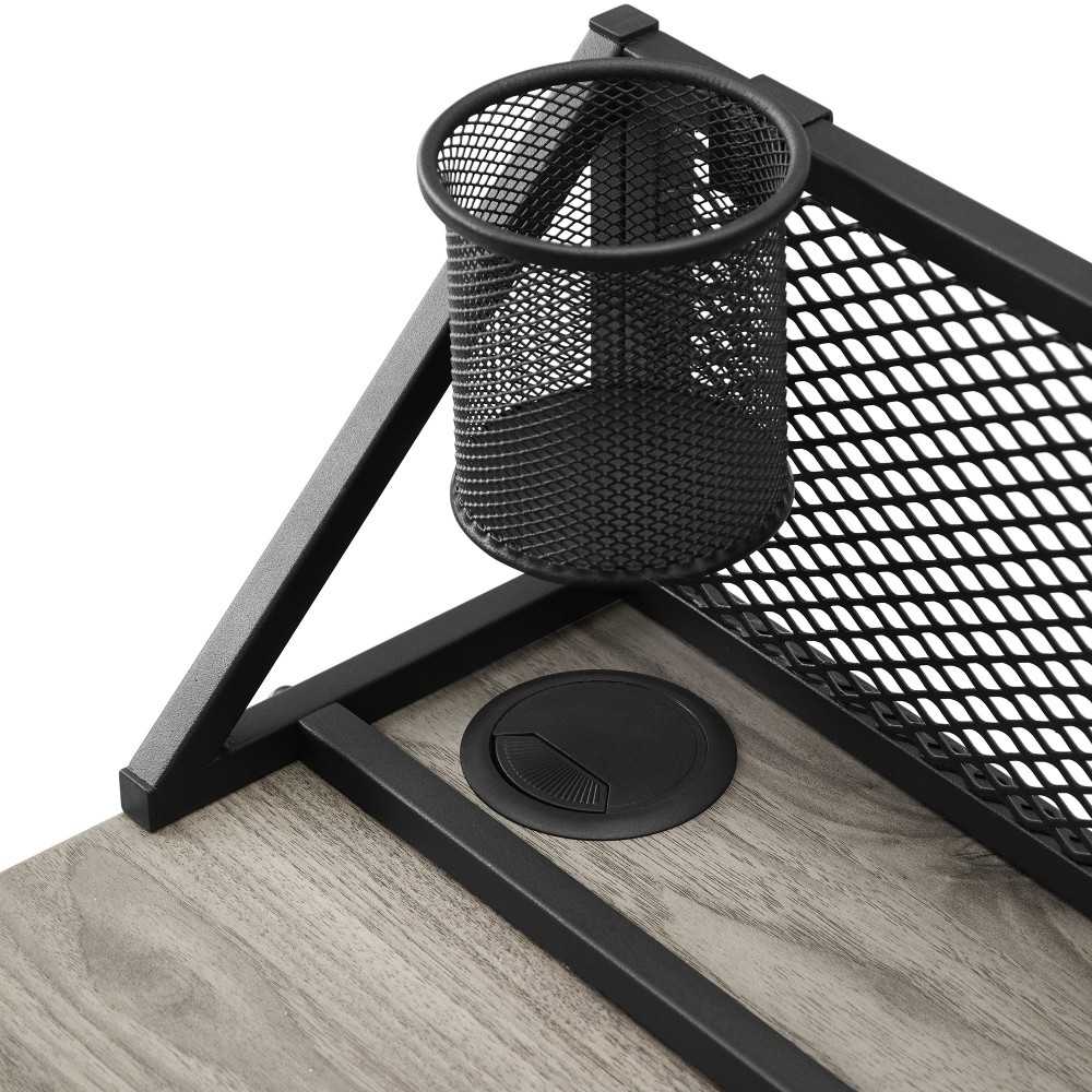 Corbin 42" Mesh Back Writing Desk - Slate Gray