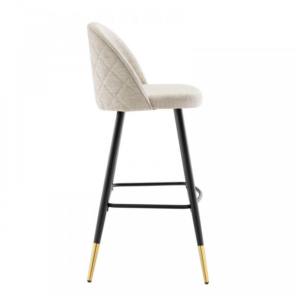 Cordial Fabric Bar Stools - Set of 2, Beige