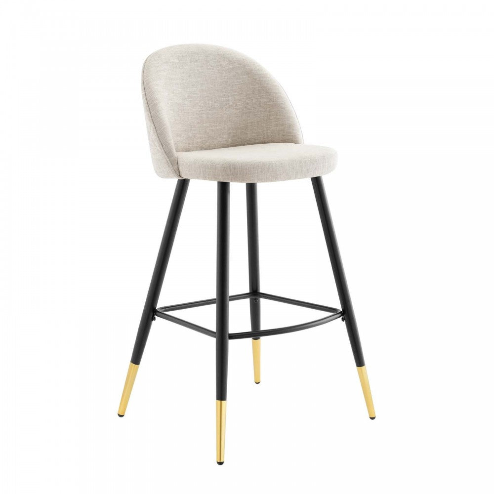 Cordial Fabric Bar Stools - Set of 2, Beige