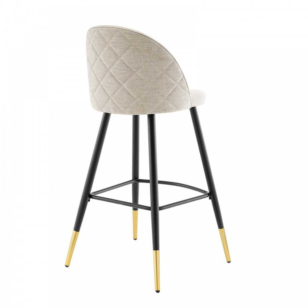 Cordial Fabric Bar Stools - Set of 2, Beige