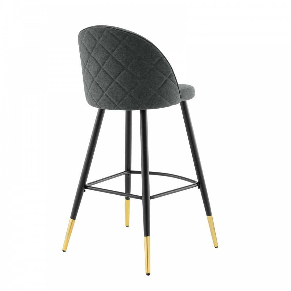 Cordial Fabric Bar Stools - Set of 2, Gray