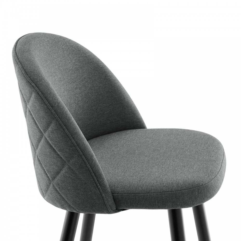 Cordial Fabric Bar Stools - Set of 2, Gray