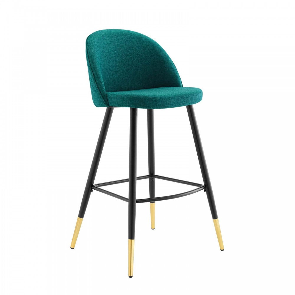 Cordial Fabric Bar Stools - Set of 2, Teal