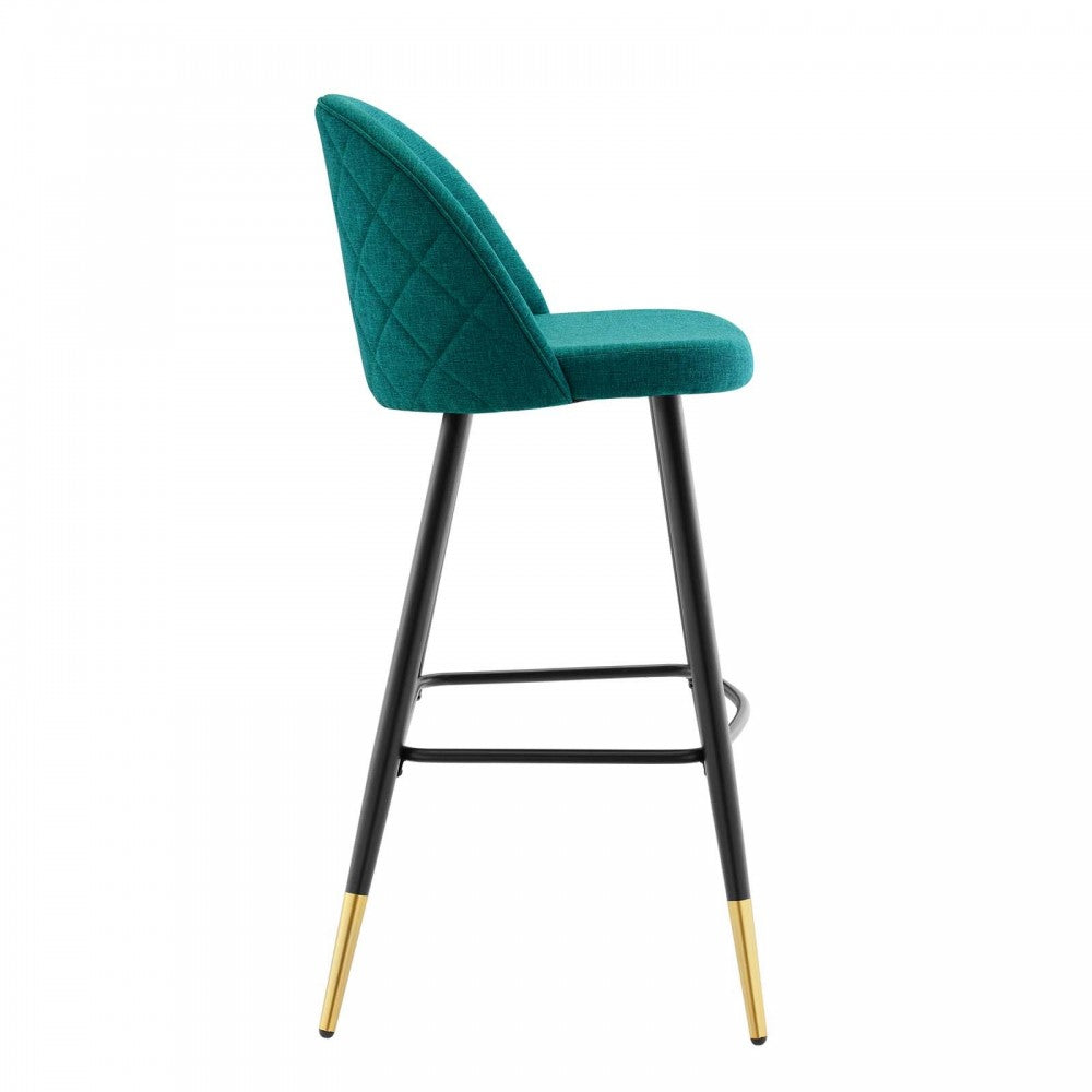 Cordial Fabric Bar Stools - Set of 2, Teal
