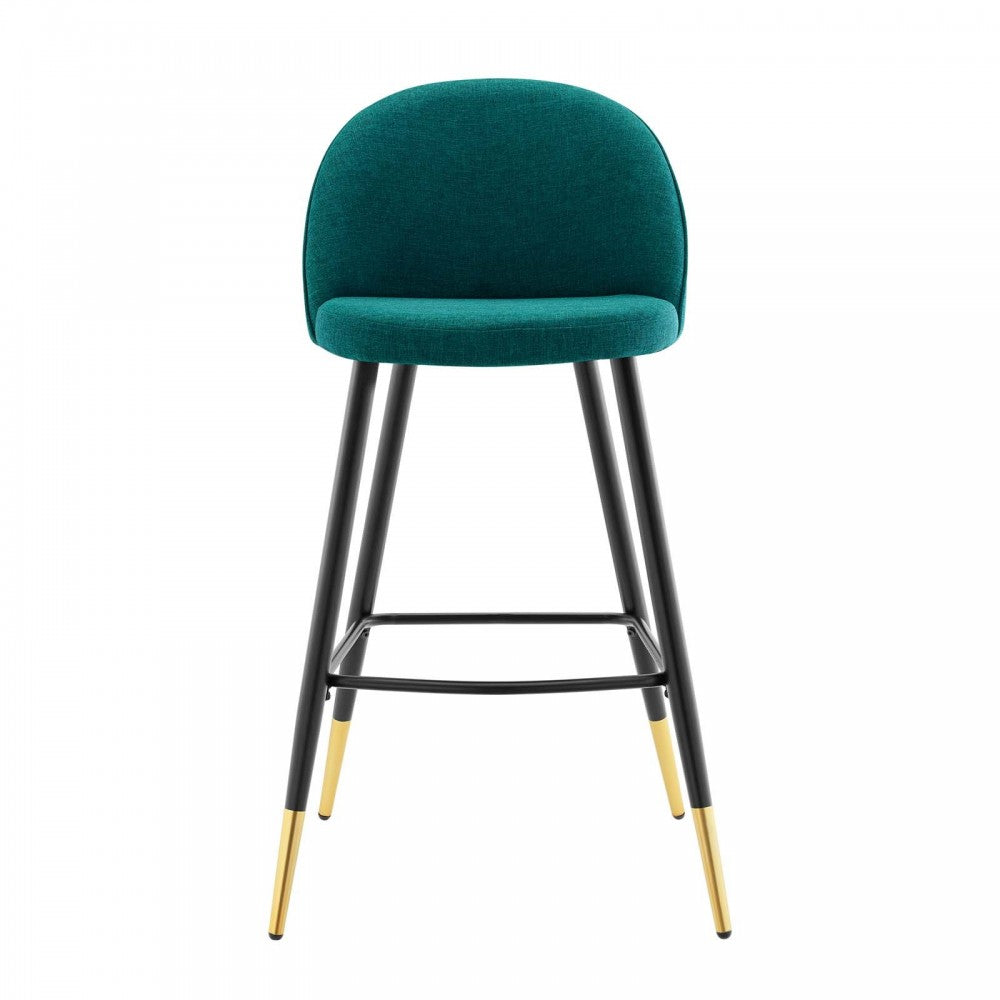 Cordial Fabric Bar Stools - Set of 2, Teal