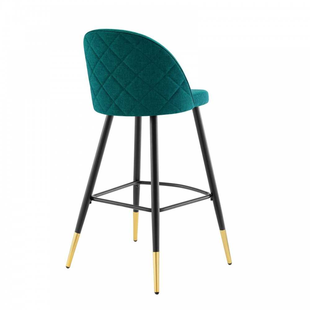 Cordial Fabric Bar Stools - Set of 2, Teal