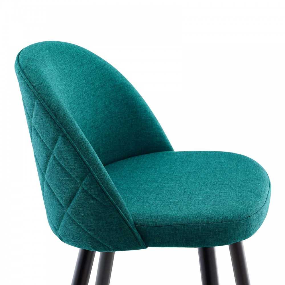 Cordial Fabric Bar Stools - Set of 2, Teal