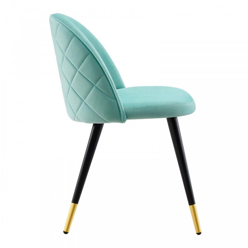 Cordial Performance Velvet Dining Chairs - Set of 2, Mint