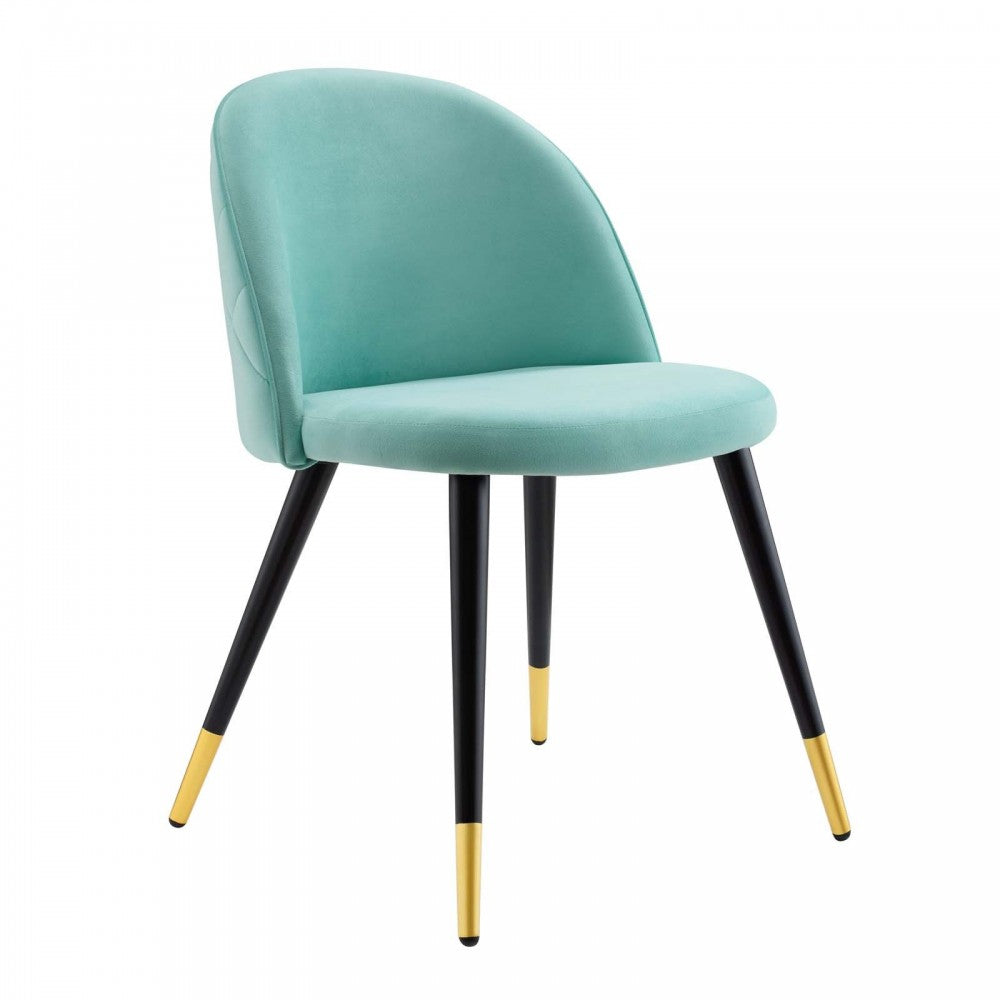 Cordial Performance Velvet Dining Chairs - Set of 2, Mint