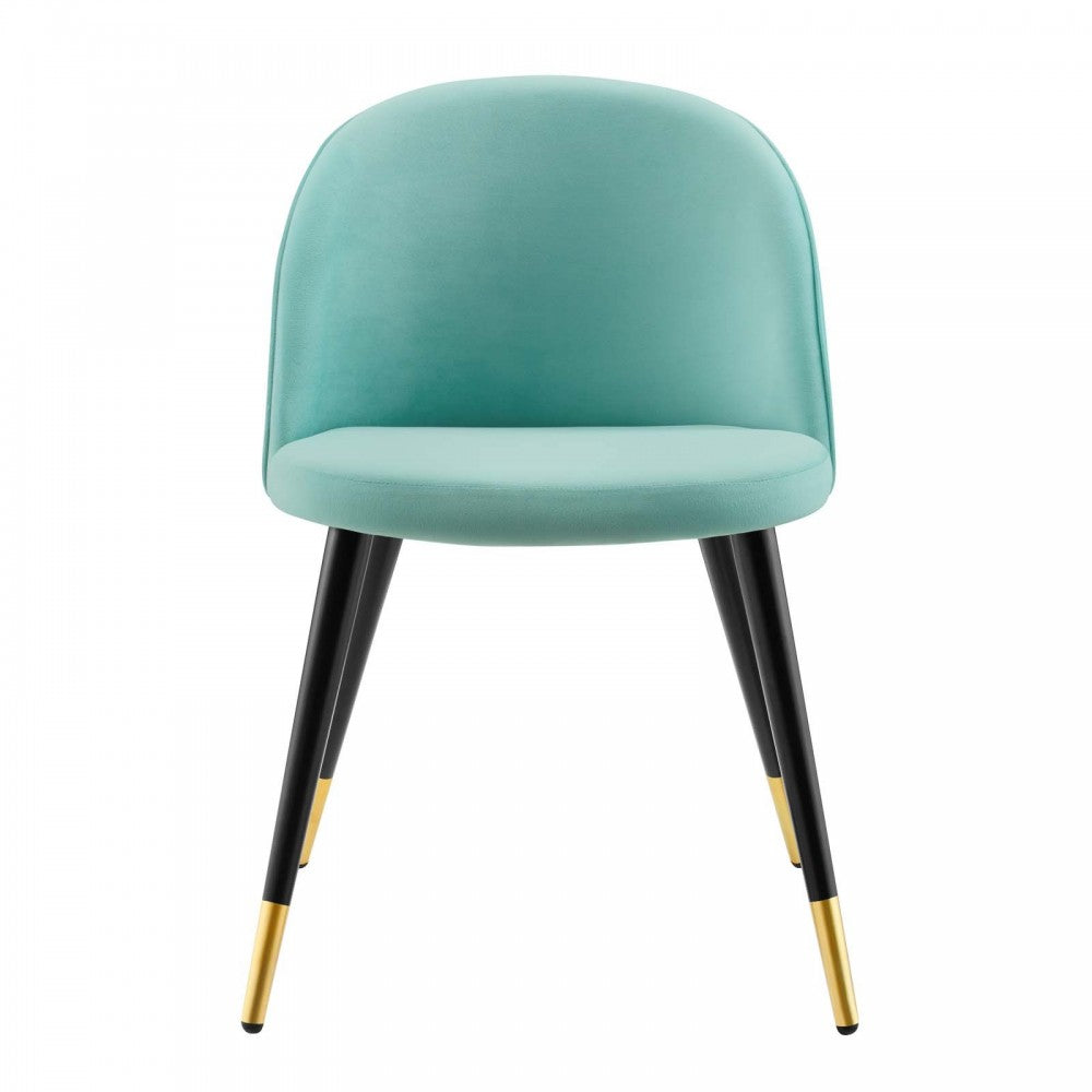 Cordial Performance Velvet Dining Chairs - Set of 2, Mint