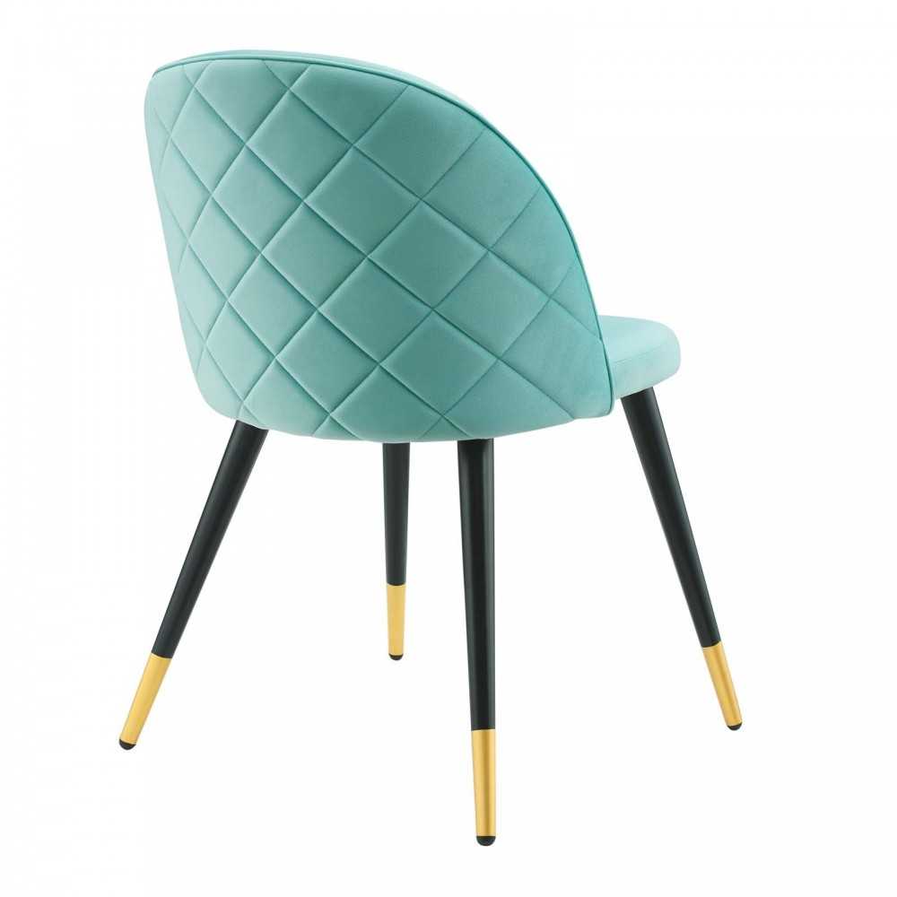 Cordial Performance Velvet Dining Chairs - Set of 2, Mint