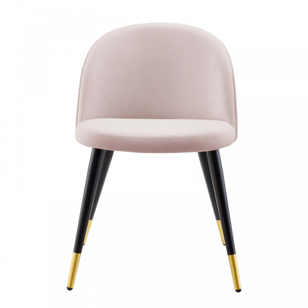Cordial Performance Velvet Dining Chairs - Set of 2, Pink