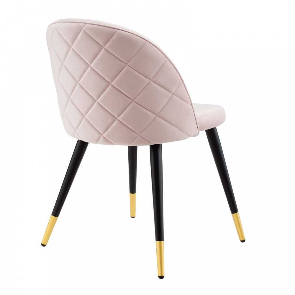 Cordial Performance Velvet Dining Chairs - Set of 2, Pink