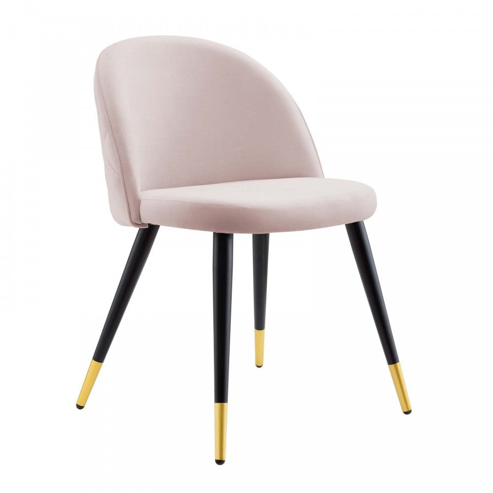 Cordial Performance Velvet Dining Chairs - Set of 2, Pink