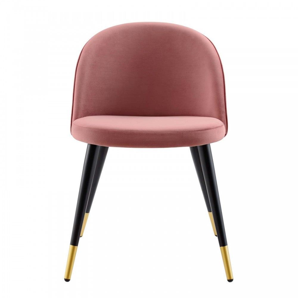 Cordial Performance Velvet Dining Chairs - Set of 2, Dusty Rose