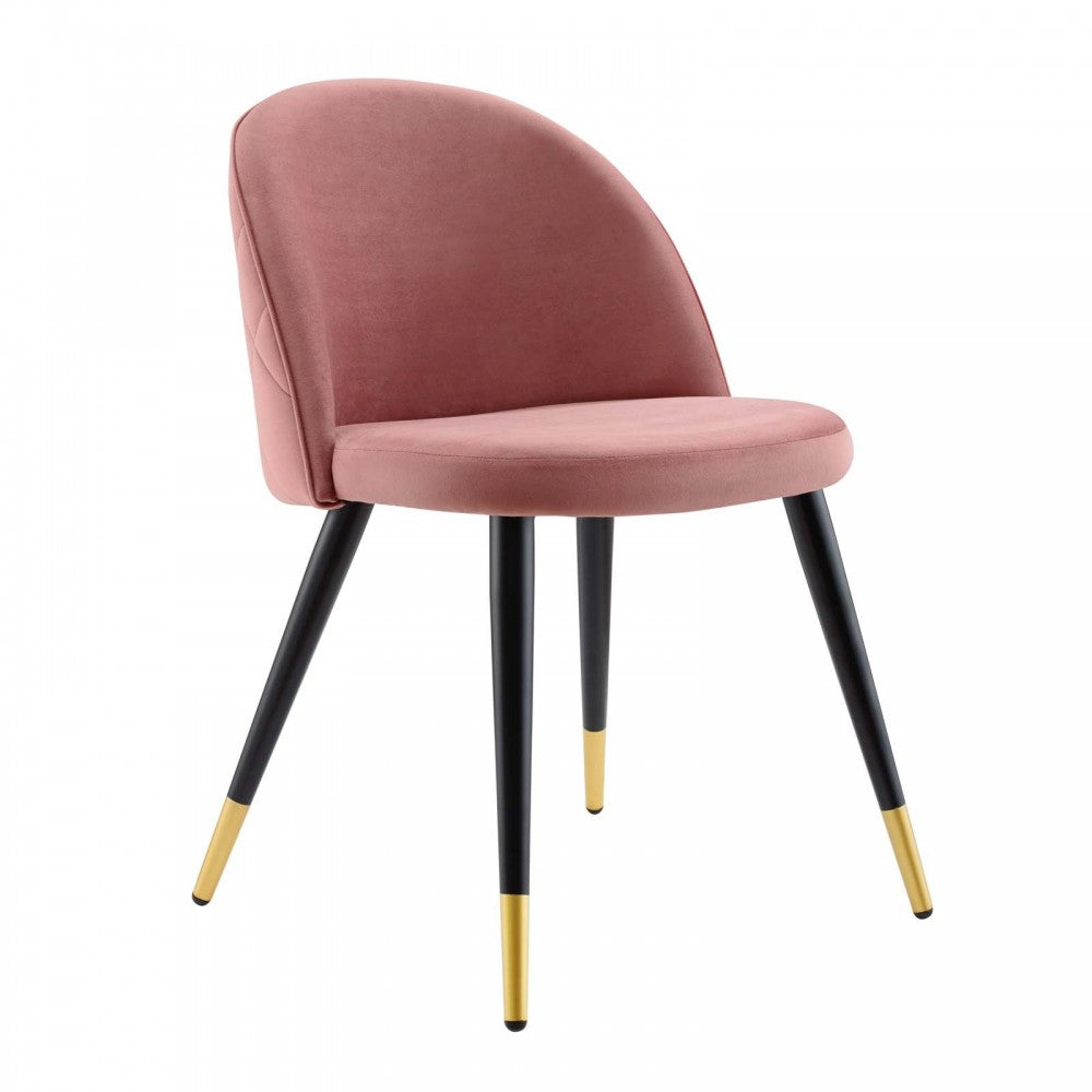 Cordial Performance Velvet Dining Chairs - Set of 2, Dusty Rose