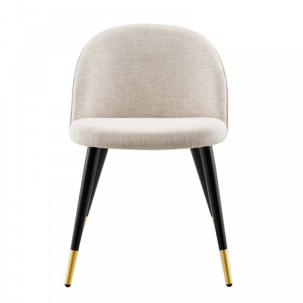 Cordial Upholstered Fabric Dining Chairs - Set of 2, Beige