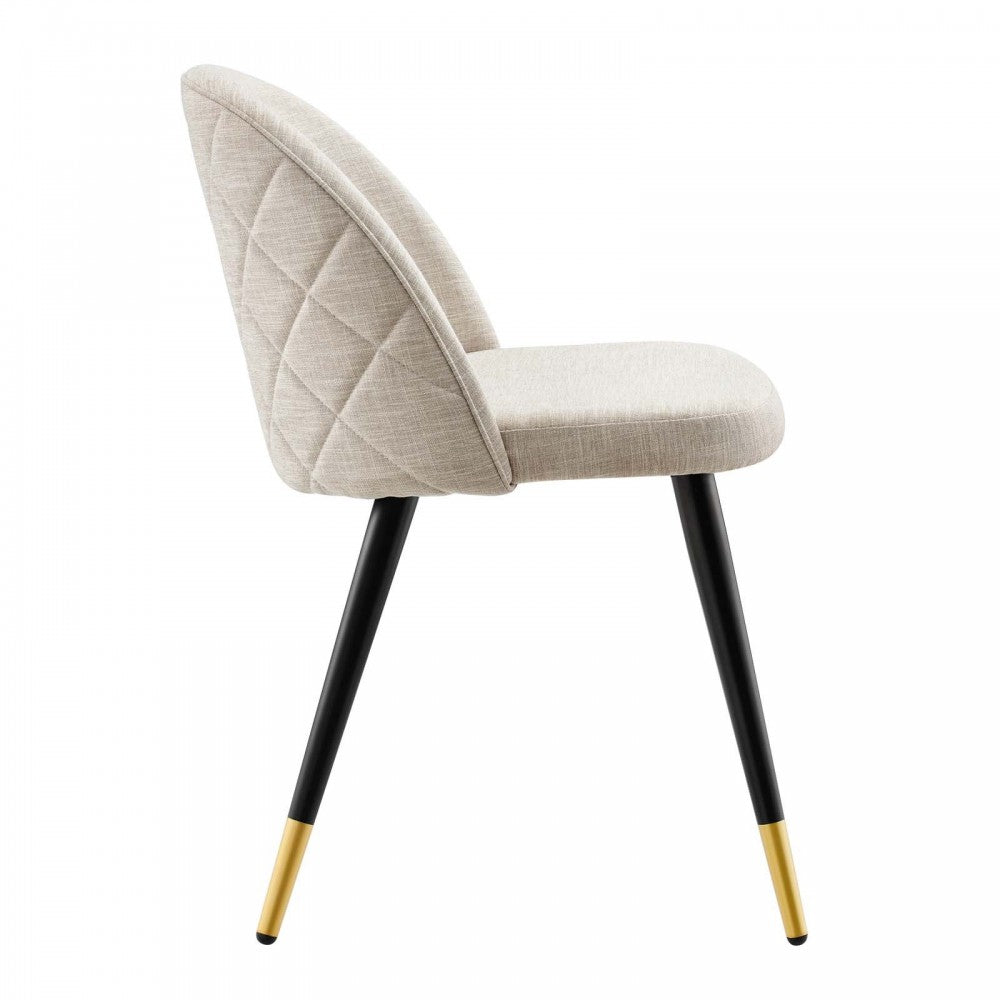 Cordial Upholstered Fabric Dining Chairs - Set of 2, Beige