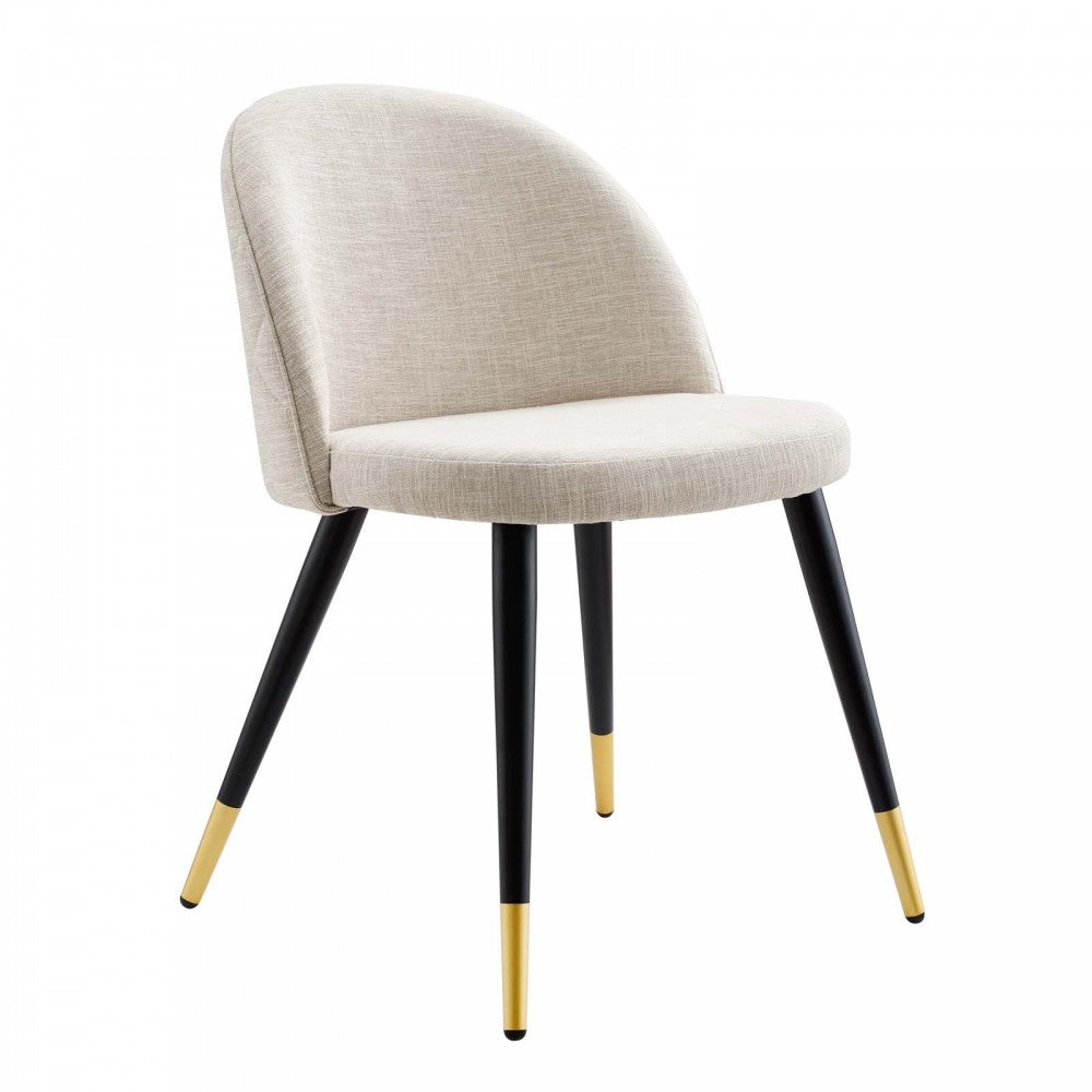 Cordial Upholstered Fabric Dining Chairs - Set of 2, Beige