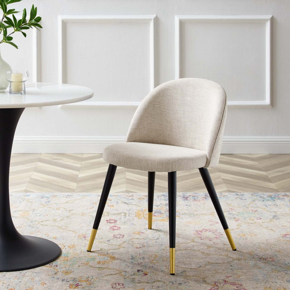 Cordial Upholstered Fabric Dining Chairs - Set of 2, Beige