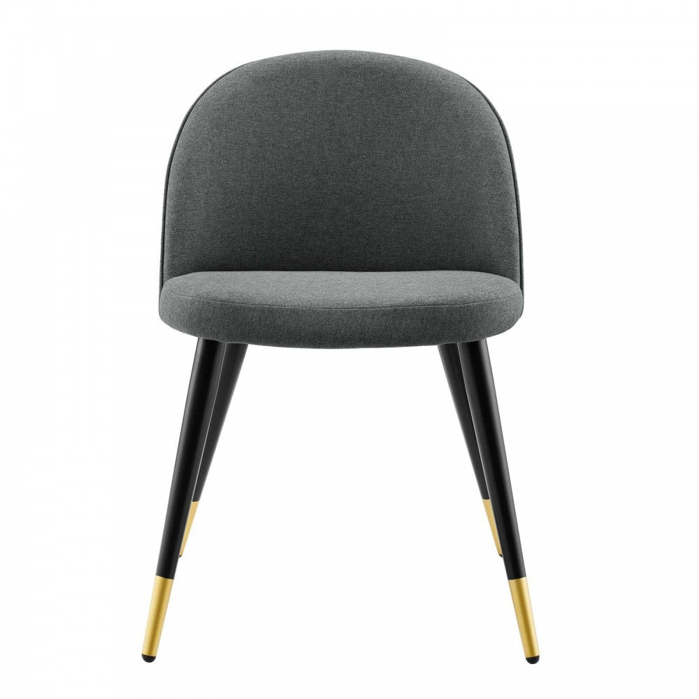 Cordial Upholstered Fabric Dining Chairs - Set of 2, Gray